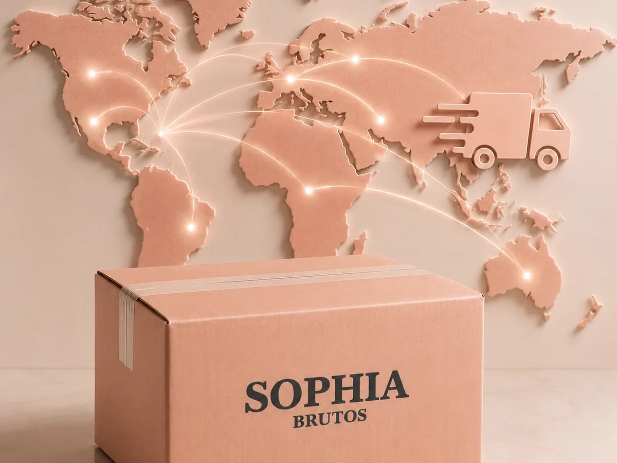 Caixa da Sophia Brutos preparada para envio